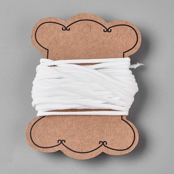 Round Elastic Bands for Sewing Elastic Cord Heavy Stretch Rope Earloop String White 3mm about 5.47 Yards(5m)/Bundle