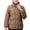 Dark Coffee XXXXXL, variant on Cotton Padded Coat Stand Collar Long Sleeve Zipper Placket Warm Winter Jacket with Pockets Solid Color Thickened Quilted Outwear