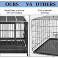 thumbnail image 7 of SHUSHIM 48'' Enhanced Heavy Duty Dog Kennel Crate Cage with Strong Metal Frame, Double Doors and Lockable Wheels, for Extra Large Dog Breeds, Pet Playpen, Black, 7 of 7