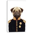 thumbnail image 2 of Chien Carlin Drôle en Uniforme Militaire - Impression sur Toile, 2 of 3