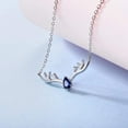 thumbnail image 5 of 925 Sterling Silver Butterfly Necklace/Antler Deer Necklace,Adjustable Silver Birthstone Necklace for Women,Birthstone Jewelry Gift for Her, 5 of 17
