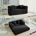 thumbnail image 2 of YINIX 62.9"  Sofa Couch with Two Pillows,  Comfy Modular Convertable Sofa Bed for Living Room and Small Spaces, Black, 2 of 10