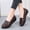 Coffee, variant on Daolelai Women's Fashion Leather Mom Shoes Toe Shoes Solid Color Comfortable Non- Casual Shoes