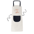 thumbnail image 1 of Tablier de Mode Art Déco en Chine Baoding, Bavette Ajustable en Coton et Lin pour BBQ, Cuisine, avec Poche, 1 of 3