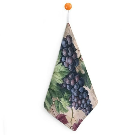 

Sheronv Grapes Leaves Painting Quick-Dry Hand Towel 30*30cm for Bathroom Countertops Decor Mother s Day Gift Ultra-Fine Fiber Kitchen Towel 4pcs