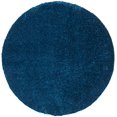 thumbnail image 3 of Safavieh August Shag Collection AUG900N Solid 1.2-inch Thick Area Rug, 6'7" x 6'7" Round, Navy, 3 of 4
