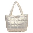 thumbnail image 1 of Bolso de burbujas con forma de nube para mujer y niña superficie brillante para ir de compras y viajar (blanco), 1 of 9