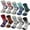 Gray series, variant on Loritta 10 Pairs Warm Wool Socks for Women Thick Knit Thermal Boot Crew Winter Warm Socks Size 6-10