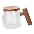thumbnail image 3 of Tongina Auto Stirring Coffee Mug Electric Mixer Mug Drinks Stirrer Cup Electric Mixing Cup for Tea Travel Milk Home Father's Day Gift Brown, 3 of 8