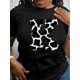 thumbnail image 1 of Chic Leopard Print & Letter Graphic Tee for Women - Casual Crew Neck Short Sleeve T-Shirt, Stretchy Polyester Blend, Machine Washable - Perfect for Summer, 1 of 6