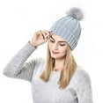 thumbnail image 3 of WonderWiz Women's Airy Cool Lightweight Cutout Long Slouchy Crochet Knit Beanie Hat Gray One Size, 3 of 4