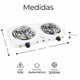 thumbnail image 2 of Parrilla Eléctrica Xtellar 2 Quemadores Acero Inoxidable Color Blanco, 2 of 4