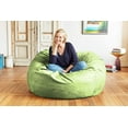 thumbnail image 2 of Luxurious 4ft Bean Bag Chair with Microsuede Cover - Ultra Soft, Foam Filling, Washable Medium Bean Bag Sofa for Kids, Teenagers, Adults, Pets - Sack Chair for Dorm, Kid's Room - Light Green, 2 of 14
