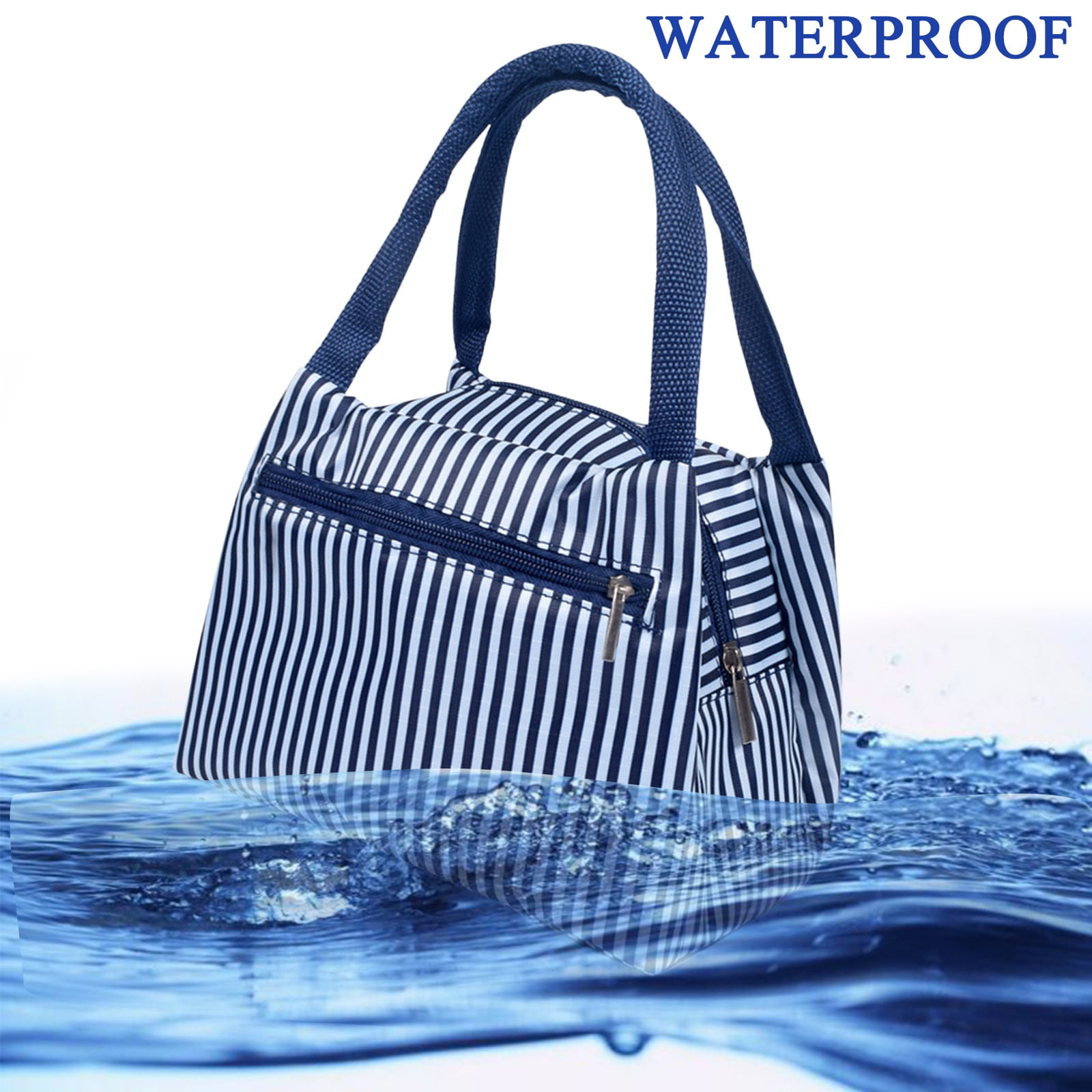 Insulated Lunch Container Thermal Cooler Bag Waterproof Portable Bento Tote for Office School Travel Picnic Aesthetic Style 9X5X11In