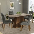 thumbnail image 2 of Juego de Comedor Mesa con Tablero de Madera 4 Sillas Marrón/Crema/Plata Ashley Madesa, 2 of 9