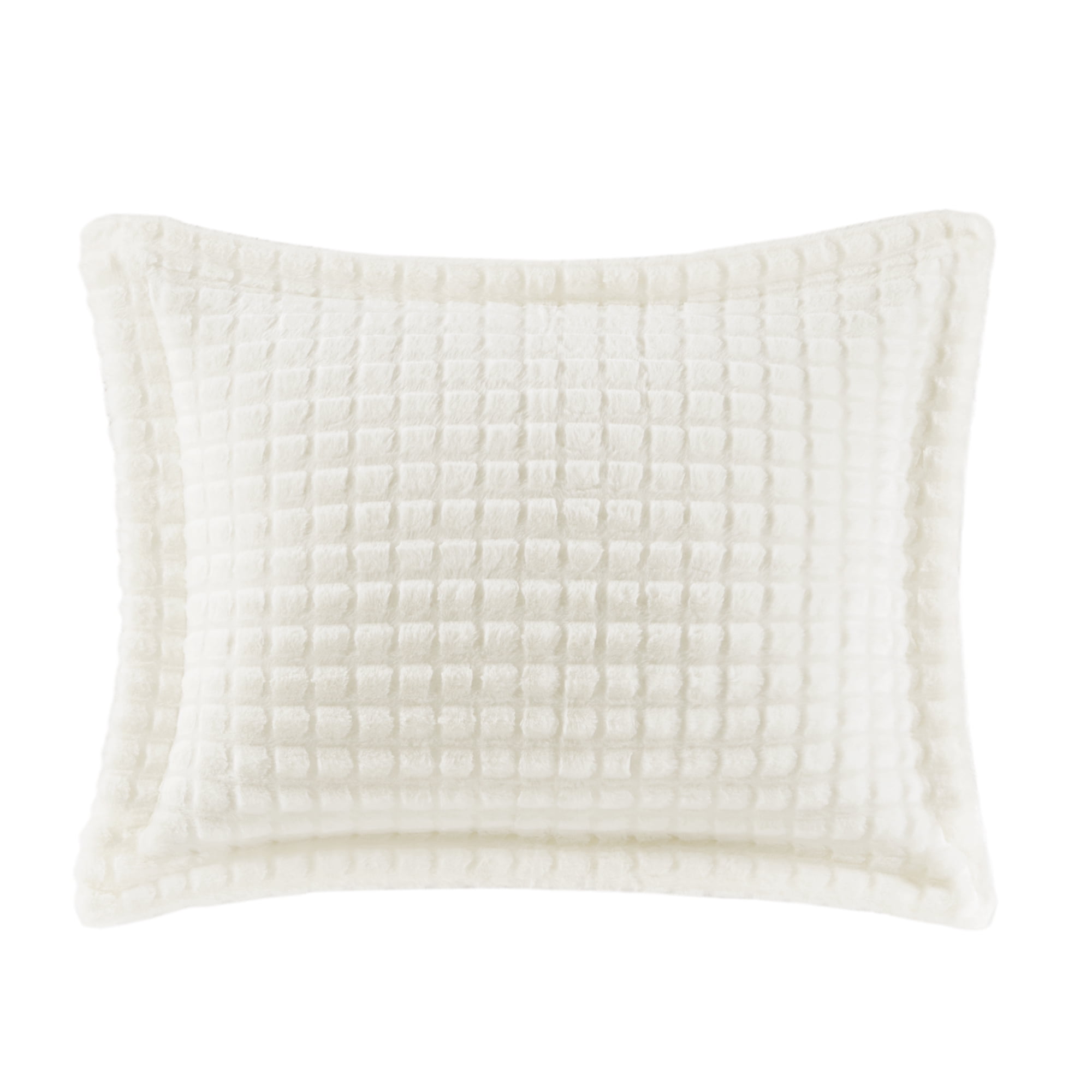 Mainstays 4-Piece Cream Cozy Plush Comforter Set, Twin/Twin-XL