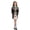 A, variant on 3-Piece Halloween Cosplay G'irl's Costume, Luxury Popular Singer Stage Performance Outfit, Black Printed , Ages 3-12