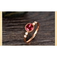 thumbnail image 3 of 6mm Round Shape 1.5 Carat Red Ruby And Moissanite Diamond Antique Engagement Ring in 10k Yellow Gold, 3 of 5