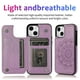 thumbnail image 5 of Funda para iPhone 14 con tarjetero de piel sintética con estampado de flores de datura, 5 of 5