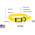 thumbnail image 3 of DogLine - Biothane Waterproof Dog Collar Strong Coated Nylon Webbing with Black Hardware Odor-Proof for Easy Care Clean High Performance Fits Small Medium Large Dogs(Neon Yellow: L: 15" - 18" |W 3/4"), 3 of 8