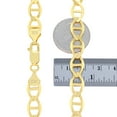 thumbnail image 4 of Nuragold 10k Real Yellow Gold Solid Mariner 9mm Chain Anchor Link Necklace (22"-30") Italian Jewelry for Men, 4 of 5