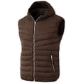 thumbnail image 1 of Ma Croix Mens Lightweight Puffer Vest Alternative Down Quilted Hiking Parka with Hood, 1 of 8