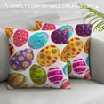 thumbnail image 3 of Chilfamy Eggs Pattern Square Pillow Cover Case for Cushions Sofa Bed Outdoor Decoration 1PC 24x24in, 3 of 5