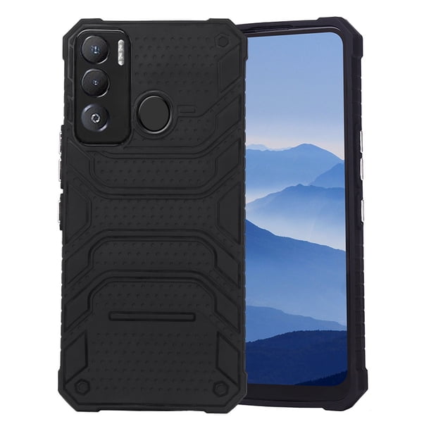 Carcasa De Color Negro Para Tecno Pova NEO 2 Camon 17P 18 18P PREMIER 16 SE Pro Pouvoir 4 LC7 LC8 Spark 6 GO 7 7T Funda De Silicona Suave A Rayas