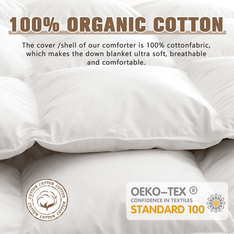 9.8 Newton Pinch Pleated Down Alternative Comforter - Twin XL, 68x92", 650 GSM, Egyptian Cotton