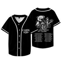 Carin Leon Merch Boca Chueca Tour Baseball Jersey V-Neck Shirt Short Sleeve Streetwear Clothes