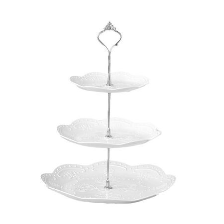 

MRULIC Home Textile Storage Dried Fruit Stand Dessert Stand Dessert Set Cake Stand Plastic Fruit Stand + White