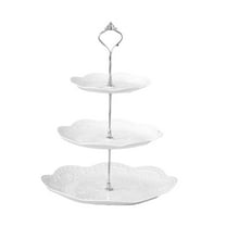 Piwvid Cupcake Stand, 3-Tier Dessert Plates Mini Cakes Fruit Candy Display Tower Cookie Tray Rack Candy Buffet Holder Plastic Cake Stand for Wedding Home Holiday Birthday (Round)