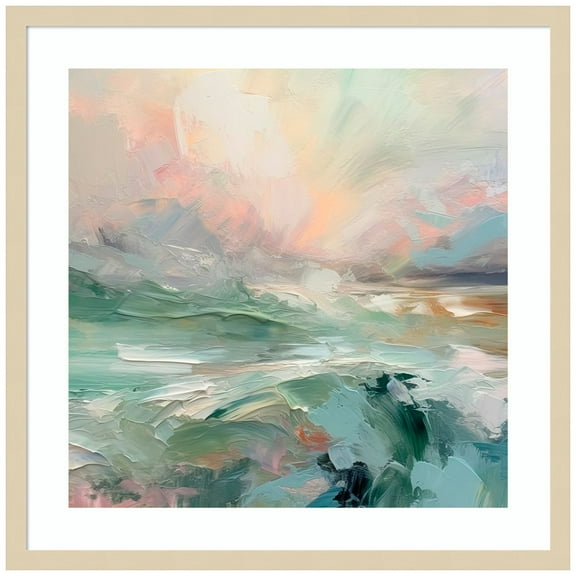 Amanti Art Pink Morning V Wood Framed Wall Art Print