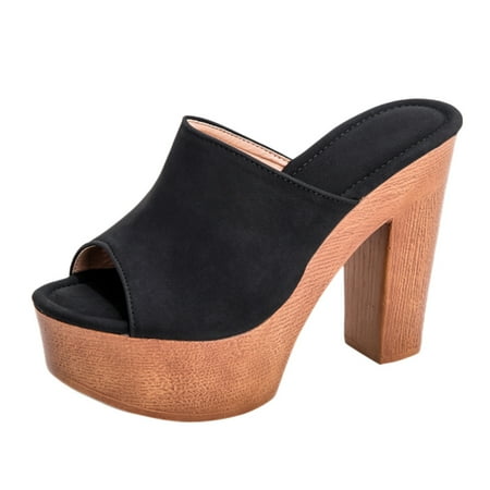 

ZHAGHMIN Hollow Clound Slippers Fish Summer Heel Fashion Mouth Shoes High Lady Slipper Thick-Soled Shoes Women S Women S Sandals Womens Bohemian Sandals Low Heel Thigh High Sandals For Women Womens