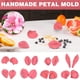 thumbnail image 1 of Set de moldes de fondant de flor de rosa - moldes de silicona de 7 piezas para decorar pasteles, chocolate, jabón, moldes antiadherentes para repostería con diseños de rosas, hojas, anémonas y, 1 of 1