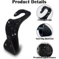 thumbnail image 2 of 2PCS Car Seat Hooks, Bling Car Rhinestone Headrest Hooks, Universal Bling Car Interior Accessories, for Handbag, Clothes, Purse, Water Bottle (Black), 2 of 5