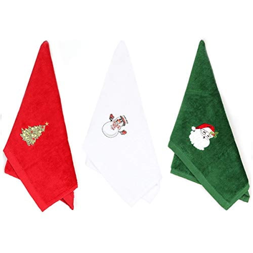 Christmas Hand Towels Christmas Washcloths For Bathroom 100 Cotton Kitchen Towels For Super Absorbent Home Kitchen Christmas Bath Towels 12 X 18 Inch Set Of 3 Red White Green Walmart Com Walmart Com