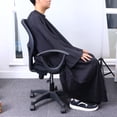 thumbnail image 2 of MasteelfCA Cape de Coupe de Cheveux Professionnelle pour Client de Salon, Robe de Barbier avec Manches (Noir), 2 of 7