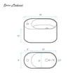 thumbnail image 5 of Terre 18" Solid Surface Oval Wall-Mounted Sink with Left Side Faucet Mount in Matte Pastel Peach, 5 of 8