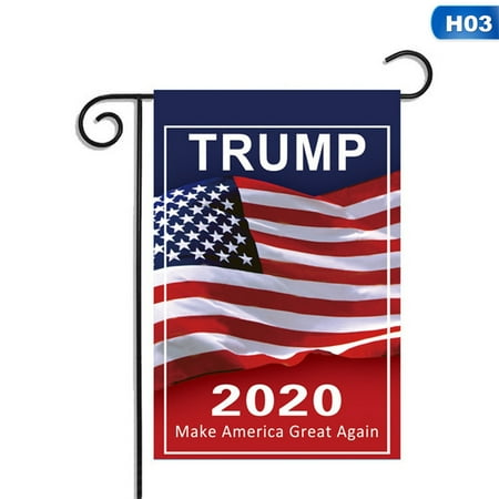 Macetas Para Patios Fancyleo SIX Trump - Banderín de Doble Cara para decoración de césped del Presidente 2020 Keep America Great Garden Flag (12 x 18 Pulgadas), H01 ()
