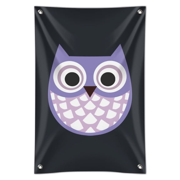 Cute Purple Owl Home Business Office Sign