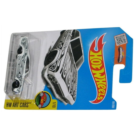 Hot Wheels HW Art Cars 1/10 '65 Chevy Impala (2015) White Toy Car 191/250
