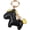 Black, variant on Auspicious Horse Charm Keychain - Instant Wealth & Prosperity Symbol, Vibrant Colors, High-Quality PU Material, Portable & Versatile Decorative Accessory