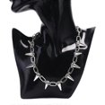 thumbnail image 1 of New Spike Rivet Punk Collar Necklace Goth Rock Biker Link Chain Choker Jewelry, 1 of 5