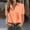 Orange, variant on Rvasteizo Shirts for Women Short Sleeve Print Button Front Turn Down Collar Breathable Summer Ladies Daily Loose Casual Pullover Top