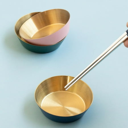 

Meizhencang Stackable Sauce Dish Convenient Stainless Steel Flat Bottom Dipping Bowl Kitchen Gadget