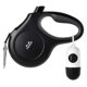 thumbnail image 1 of Retractable Dog Leash with Dispenser and Poop Bags, 16 ft Pet Walking Leash, Anti-Slip Handle, Tangle Free, Reflective Nylon Tape (L, Black), 1 of 4
