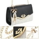 thumbnail image 4 of Bolso de la cadena de la cadena de las mujeres de moda de 1pc Bolsa de cuerpo cruzada de cisne elegante bolso de un solo hombro, 4 of 6