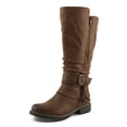 thumbnail image 2 of PATRIZIA KABUTA-BOOTA Women’s Extended Calf Tall Boot – Faux Fur Lined Slouch Boot with Buckle Strap, 2 of 9