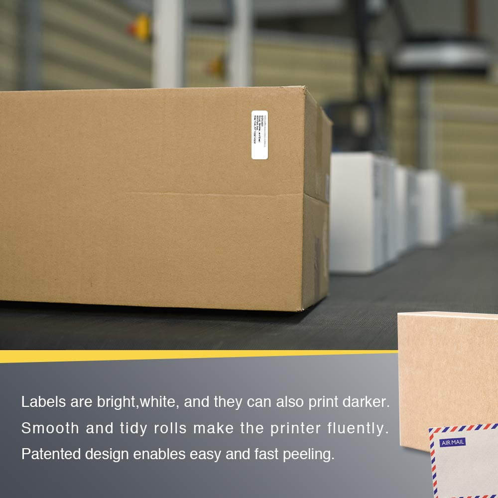 1.5" x 0.5" (38 mm x 13 mm) File Folder & Address Labels Compatible with Zebra & Rollo Label Printer,Premium Adhesive & Perforated [10 Rolls, 23500 Labels]